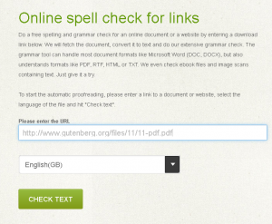 Spellcheck an URL