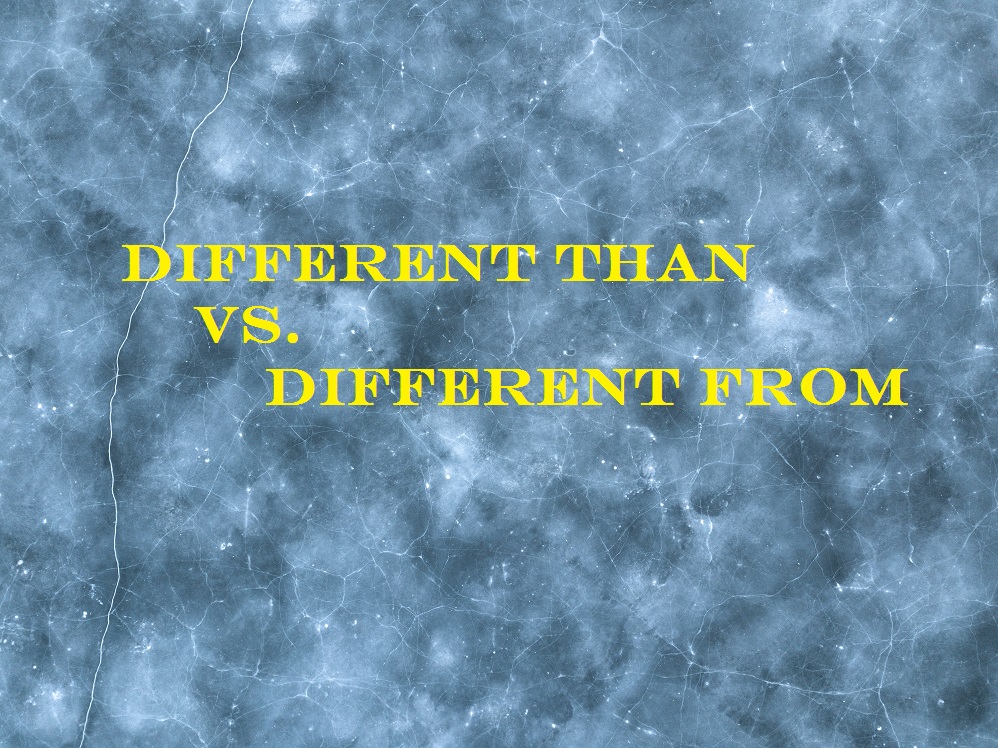 Different Than vs. Different From